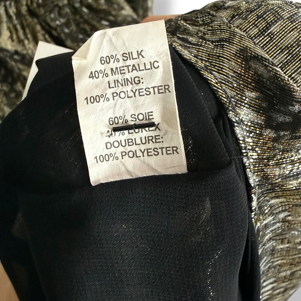 New w/Tags RAMY BROOK NEW YORK silk metallic snakeskin print evening dress gown - Picture 16 of 17